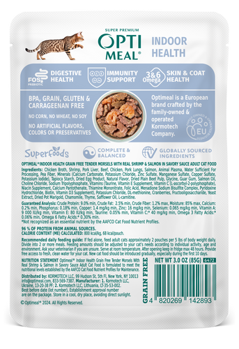 Optimeal® Tender Morsels With Real Shrimp & Salmon In Savory Sauce For Adult Cats