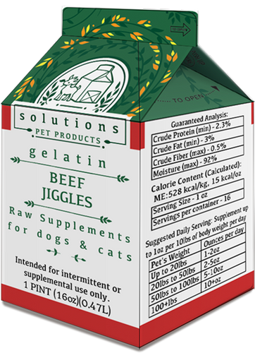 Solutions Pet Products Beef Jiggles for Dogs & Cats