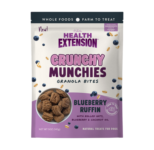 Health Extension Crunchy Munchies Granola Bites-Blueberry Ruffin Dog Treats