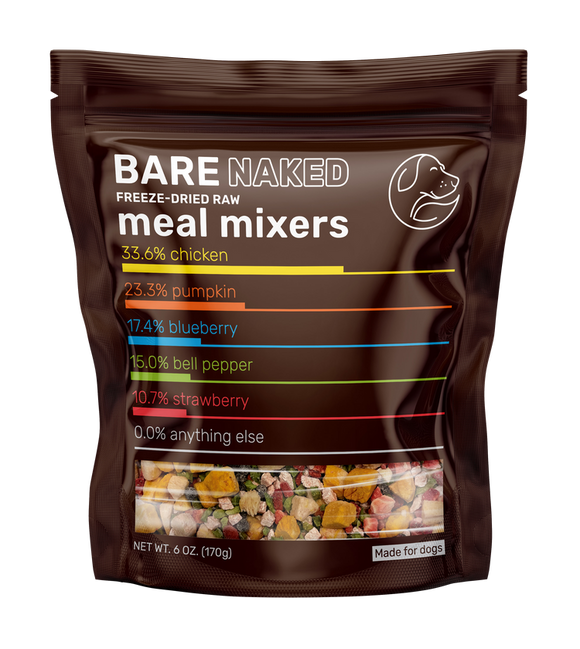 Bare Meal Mixers Chicken Mix Freeze-Dried Raw for Dogs