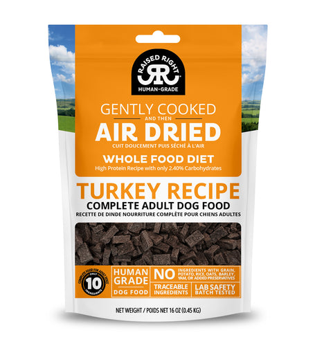 Raised Right Air Dried Original Turkey Adult Dog Recipe