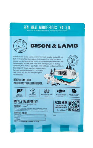 Winnie Lou Air Dried Dog Food Bison & Lamb