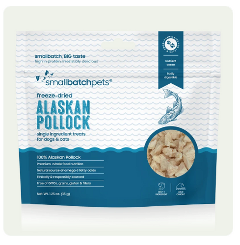 Smallbatch Freeze-Dried Alaskan Pollock Treats for Dogs & Cats