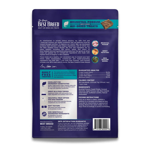 Dr. Gary's Best Breed Air-Dried Brushtail Possum Recipe Treat and Topper for Dogs