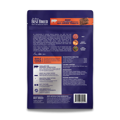 Dr. Gary's Best Breed Air-Dried Beef Recipe Treat and Topper for Dogs