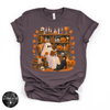 Cozy Ghost Reading Tee | Cute Book Lover Halloween Graphic T-Shirt