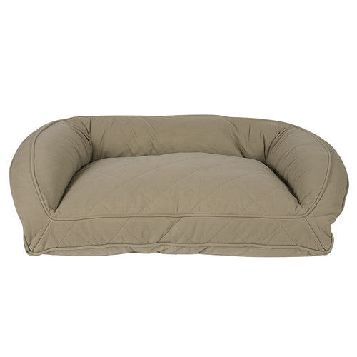 Quilted Microfiber Bolster Dog Bed