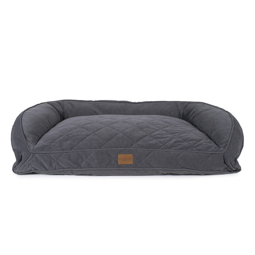 Quilted Microfiber Bolster Dog Bed
