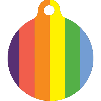 Rainbow Stripes HD Dog ID Tag