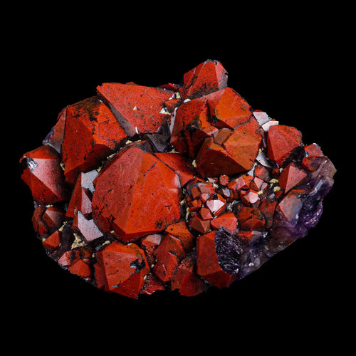 Rare Alien Amethyst with Red Hematite Natural Mineral Specimen # B 6949