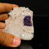 Rare Blue Fluorite with Quartz Natural Mineral Specimen # B 6757