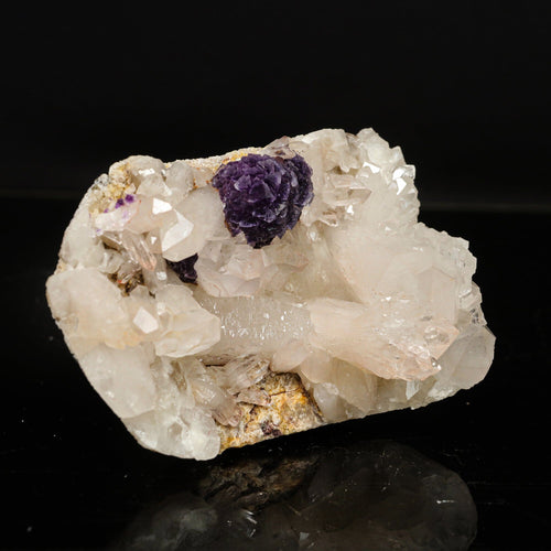 Rare Blue Fluorite with Quartz Natural Mineral Specimen # B 6757
