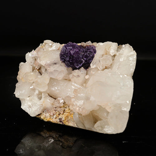 Rare Blue Fluorite with Quartz Natural Mineral Specimen # B 6757