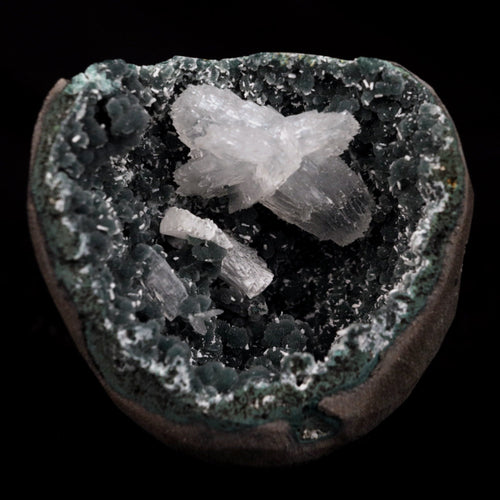 Rare Find Epi-Stilbite Inside Black Chalcedony Natural Mineral Specimen  # B 4736