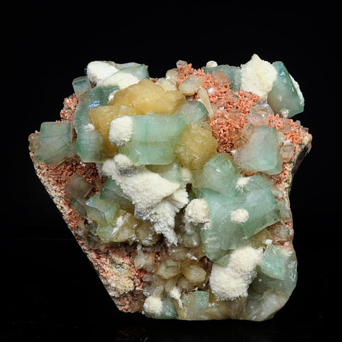 Rare Green Apophyllite with Heulandite Natural Mineral Specimen #TC24-18