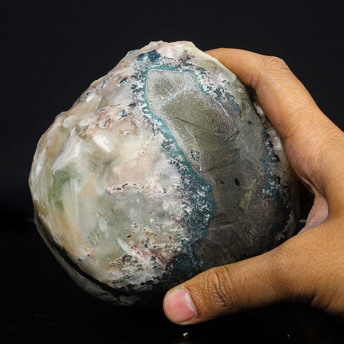 Rare Green Apophyllite with Stilbite Natural Mineral Specimen #TC24-21