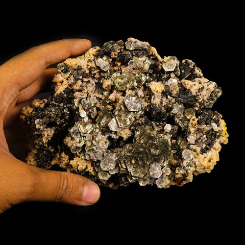 Rare Hexagon Mica with Feldspar Natural Mineral Specimen # B 6828