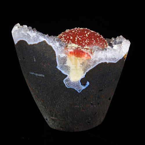 Rare Red Botryoidal Fluorites Natural mineral Specimen # B 7000