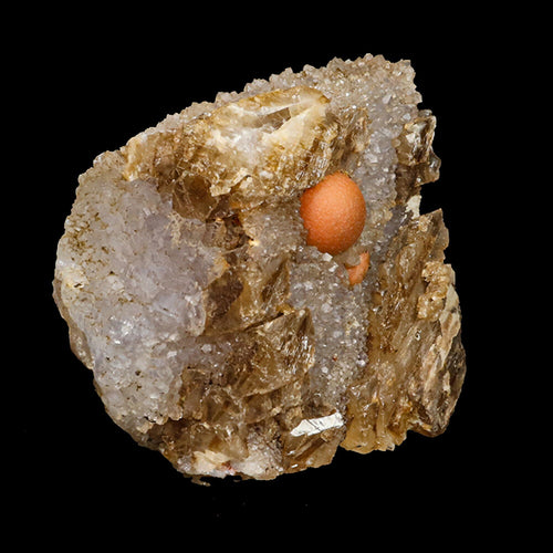 Red Botryoidal Fluorite Ball on Calcite Very Rare Natural Mineral Specimen # B 6769