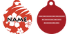 Aloha Red HD Dog ID Tag