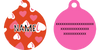 Red Hearts HD Dog ID Tag