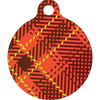 Red Kilt Plaid HD Dog ID Tag