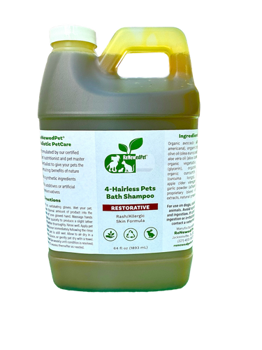 4-HAIRLESS PETS RESTORATIVE BATH SHAMPOO