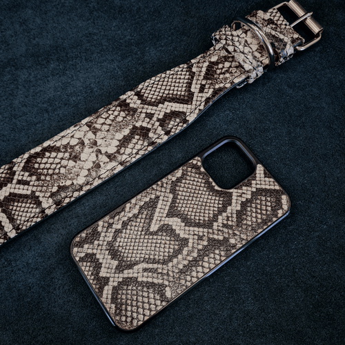 Bestia Rock Python  Leather Phone Case