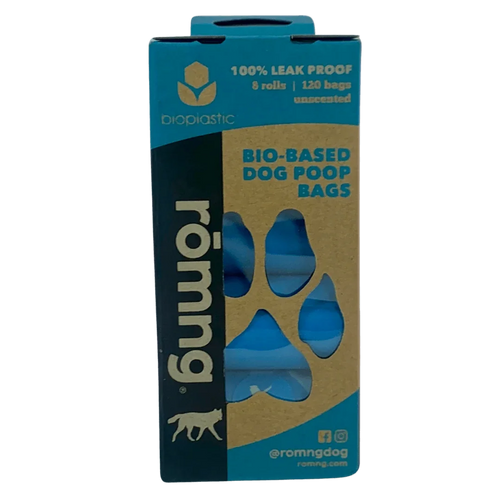 Bio-Based Poop Bag Bundle with Bamboo Dispenser + Hemp Rope Tug Toy | rōmng