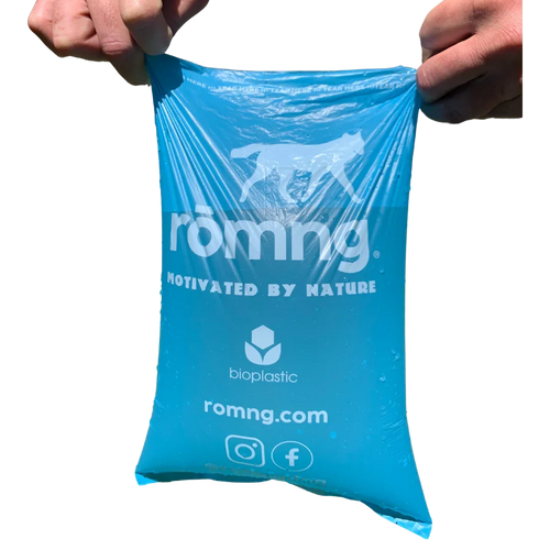bio-based dog poop bags + bamboo dispenser 450 count
