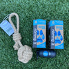 Bio-Based Poop Bag Bundle with Bamboo Dispenser + Hemp Rope Tug Toy | rōmng