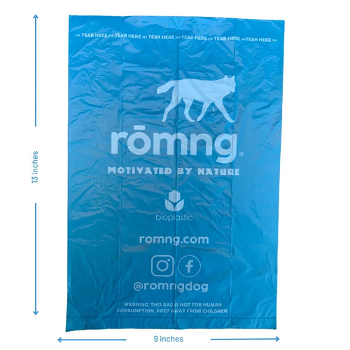 bio-based dog poop bags + bamboo dispenser 450 count