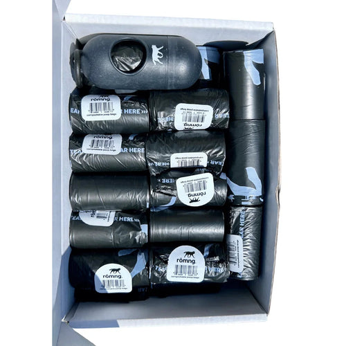 compostable plant-based dog poop bags with dispenser 450 count