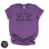 Thick Thighs and Spooky Vibes Tee | Funny Halloween Graphic T-Shirt