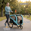2-in-1 Dog Bike Trailer Pet Stroller Carrier for Large Dogs