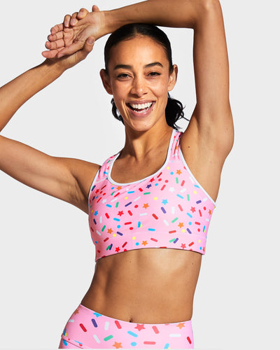 Sprinkle Me Pink Sports Bra