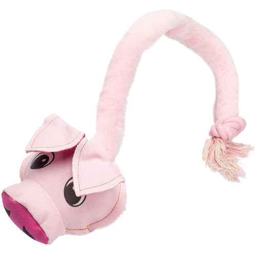 22 Safari Pig Animal Toy with Embedded Ball & Rope