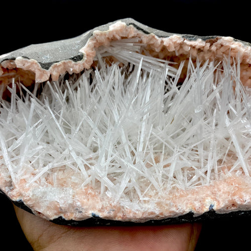 Scolecite exceptionally rare and visually striking raw Scolecite natural Indian Zeolite DK106
