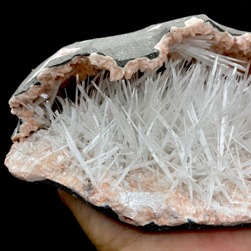 Scolecite exceptionally rare and visually striking raw Scolecite natural Indian Zeolite DK106