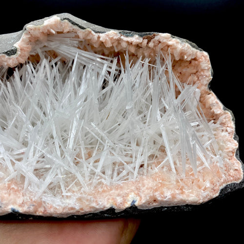 Scolecite exceptionally rare and visually striking raw Scolecite natural Indian Zeolite DK106