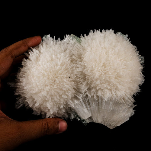 Scolecite Huge Spray with Green Apophyllite Cube Natural Mineral Specimen # B 5725
