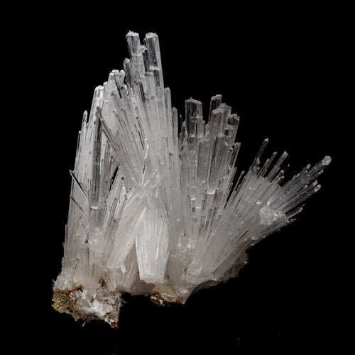 Scolecite Intergrown Sprays on Stilbite Natural Mineral Specimen  # B 5207
