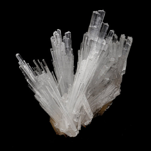Scolecite Intergrown Sprays on Stilbite Natural Mineral Specimen  # B 5207