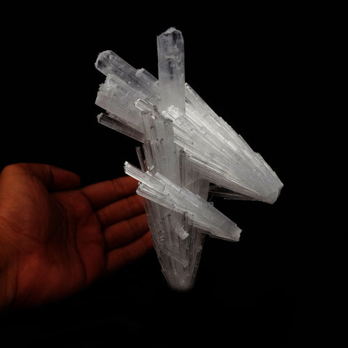 Scolecite Spray Cross Formation Natural Mineral Specimen  # B 5202