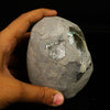 Scolecite Spray Inside Chalcedony Geode free standing Natural Mineral Specimen # B 6775