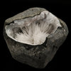 Scolecite Spray Inside Chalcedony Geode Natural Mineral Specimen # B 5636