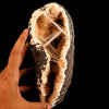 Scolecite Spray Inside Heulandite Geode Free Standing Natural Mineral Specimen # B 6499