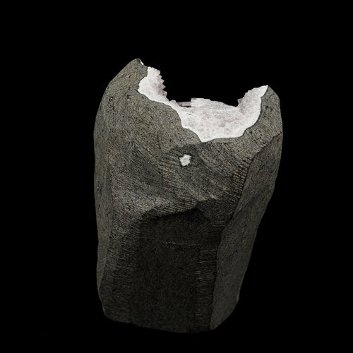 Scolecite Spray Inside MM Quartz Geode Natural Mineral Specimen # B 5655