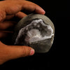 Scolecite Spray Inside MM Quartz Geode Natural Mineral Specimen # B 6087