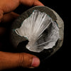 Scolecite Spray Inside MM Quartz Geode Natural Mineral Specimen # B 6410